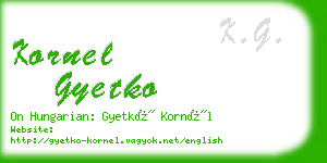 kornel gyetko business card